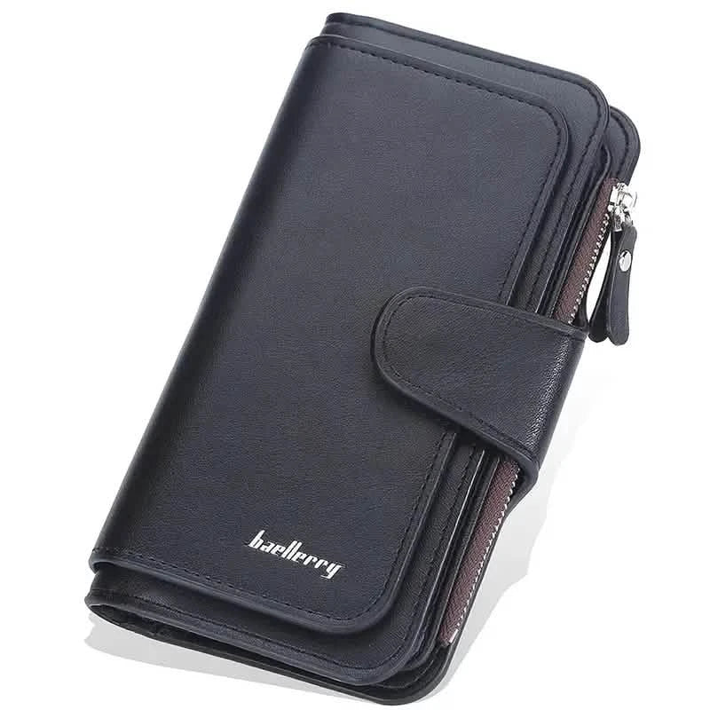 Women's Fashion Faux Leather Wallet with Card Slots & ID Window